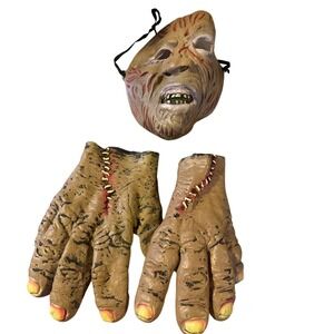 Vintage Paper Magic Group Z Fun world zombie Monster Mask Hands Costume Set